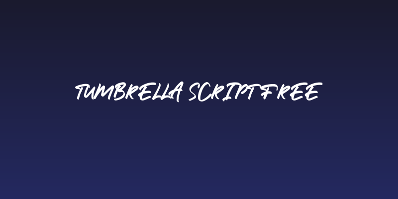 Tumbrella Script Free Social Header