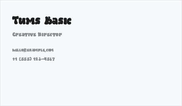 Tums Basic Business Card