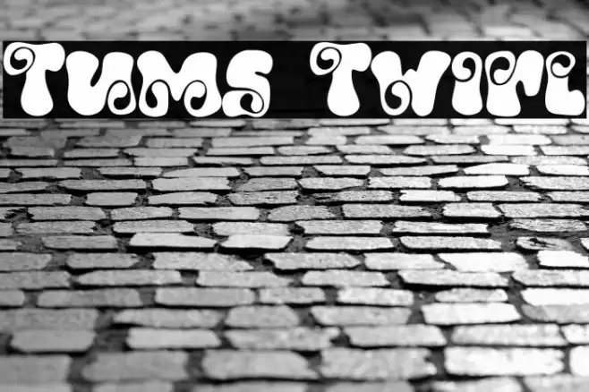 Tums Twirl Font examples