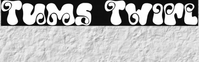Tums Twirl Font examples