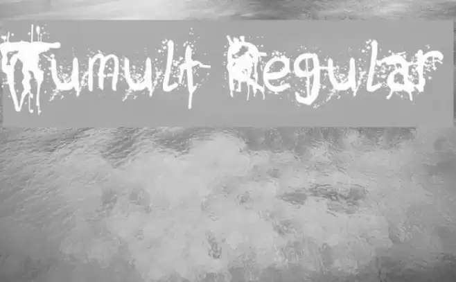 Tumult Regular Font examples