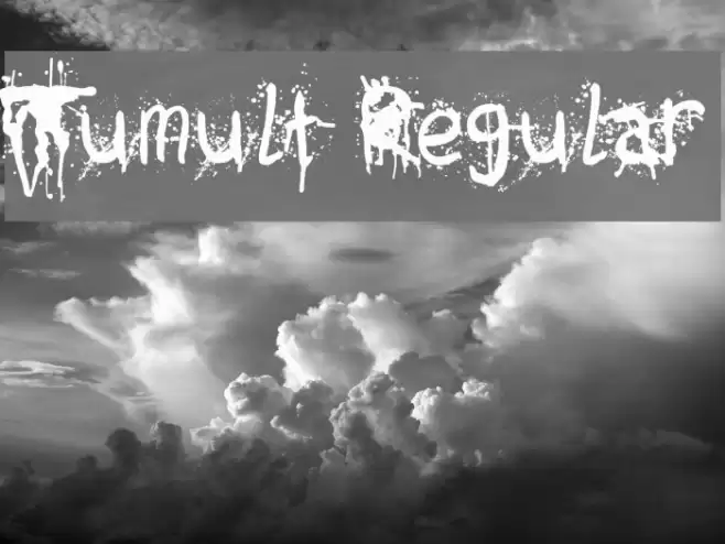 Tumult Regular Font examples