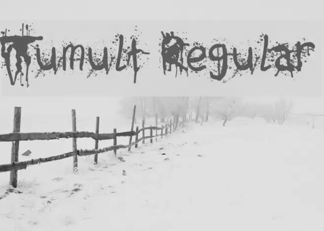 Tumult Regular Font examples