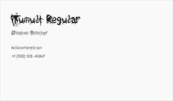 Tumult Regular Business Card