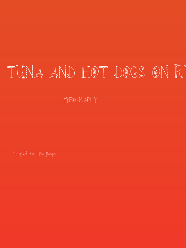 Tuna and Hot Dogs on Rye Poster