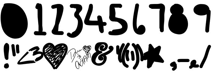 TunaMelt Font OTHER CHARS