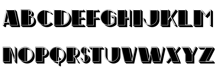 Tunisia Filled Regular Font LOWERCASE