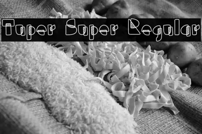 Tuper Super Regular Font examples