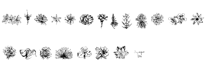 Tupiniquim-Flora Font LOWERCASE