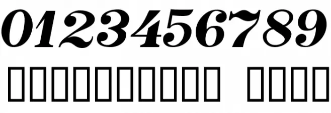 Tuplet Numbers [Petrucci] Font OTHER CHARS