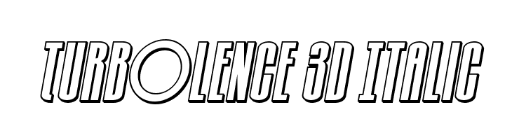 Turb0lence 3D Italic  नि: शुल्क फ़ॉन्ट्स डाउनलोड