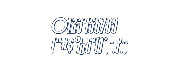 Turb0lence 3D Italic Other Characters