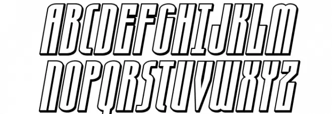 Turb0lence 3D Italic Шрифта ВЕРХНИЙ