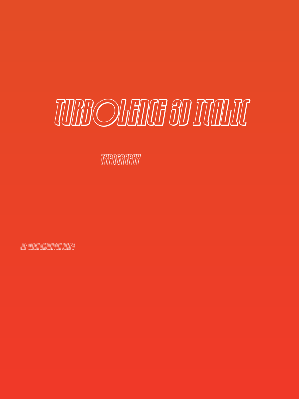 Turb0lence 3D Italic Poster