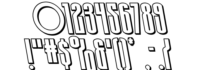 Turb0lence 3D Leftalic Font OTHER CHARS