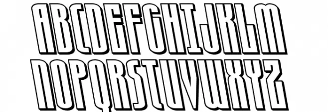 Turb0lence 3D Leftalic Caratteri MAIUSCOLE