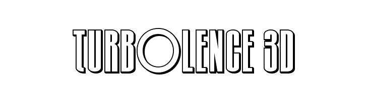 Turb0lence 3D  フリーフォントのダウンロード