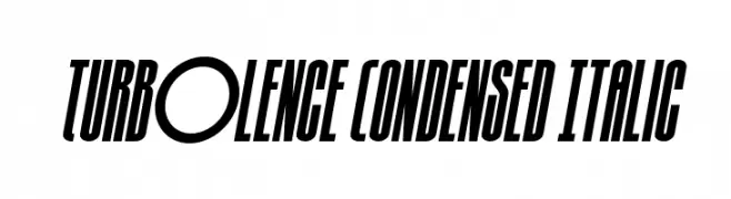 Turb0lence Condensed Italic  Fuentes Gratis Descargar
