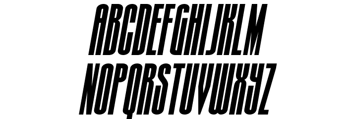 Turb0lence Condensed Italic Font LOWERCASE