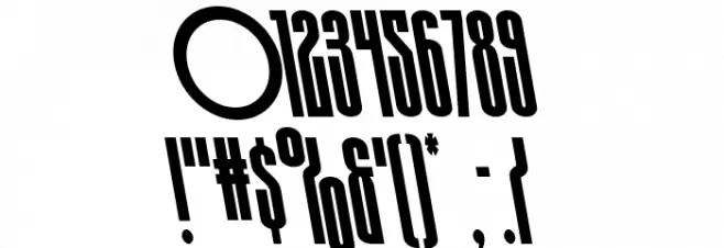 Turb0lence Condensed Leftalic Font OTHER CHARS