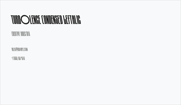 Turb0lence Condensed Leftalic Business Card