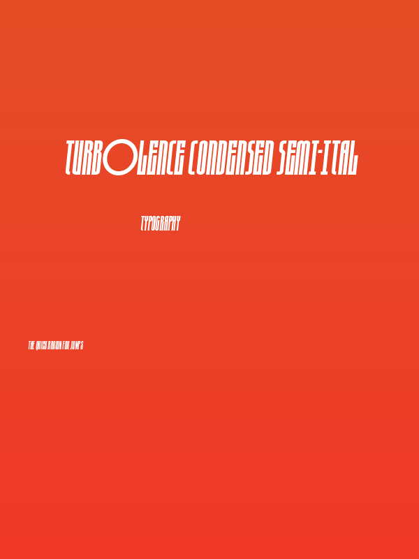 Turb0lence Condensed Semi-Ital Poster