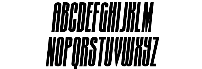 Turb0lence Condensed Semi-Ital Font LOWERCASE