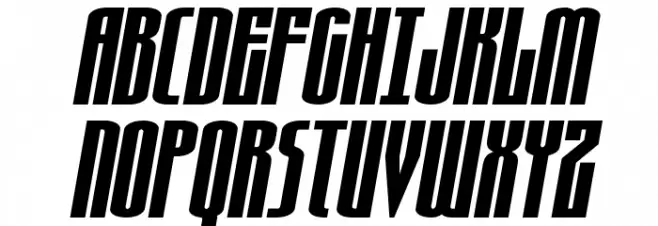 Turb0lence Expanded Italic Schriftart Groß