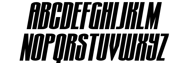 Turb0lence Expanded Italic Font LOWERCASE
