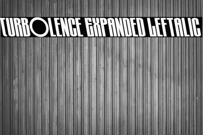 Turb0lence Expanded Leftalic Font examples