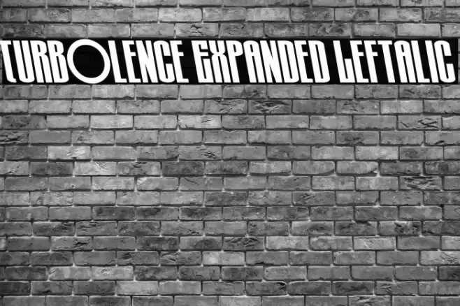 Turb0lence Expanded Leftalic Font examples