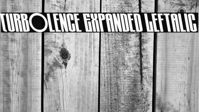 Turb0lence Expanded Leftalic Font examples