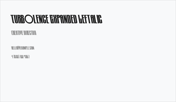 Turb0lence Expanded Leftalic Business Card