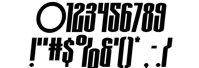 Turb0lence Expanded Semi-Ital Font OTHER CHARS