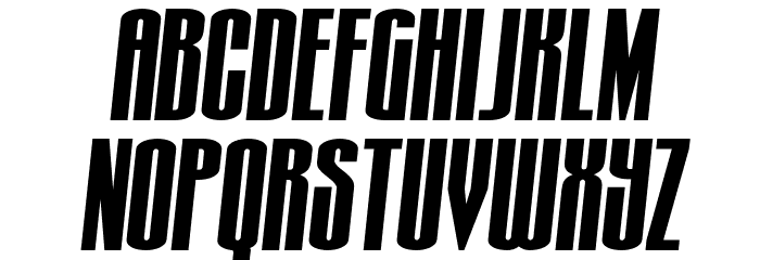 Turb0lence Expanded Semi-Ital Font LOWERCASE