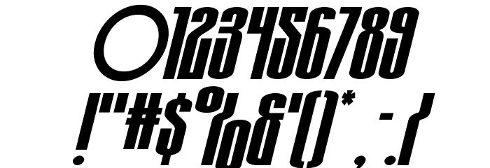 Turb0lence Expanded Super-Ital Font OTHER CHARS