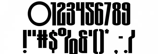 Turb0lence Expanded Font OTHER CHARS