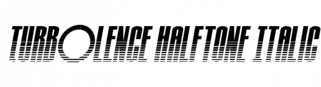 Turb0lence Halftone Italic  Descarca Fonturi Gratis