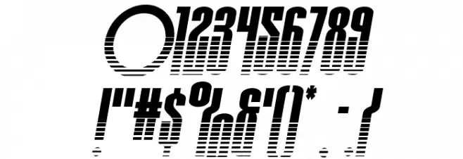 Turb0lence Halftone Italic Font OTHER CHARS