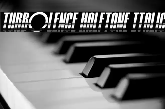 Turb0lence Halftone Italic Font examples