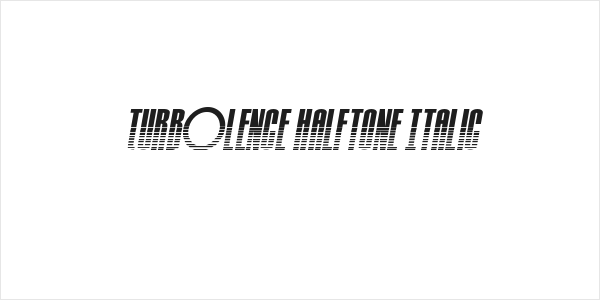 Turb0lence Halftone Italic Logo