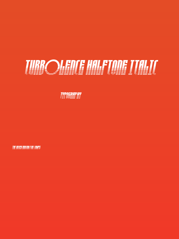 Turb0lence Halftone Italic Poster