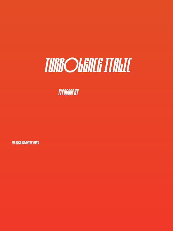 Turb0lence Italic Poster