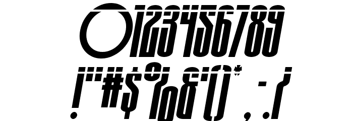 Turb0lence Laser Italic Font OTHER CHARS