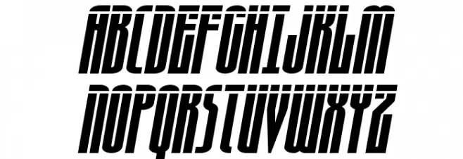 Turb0lence Laser Italic Fuentes MAYÚSCULAS