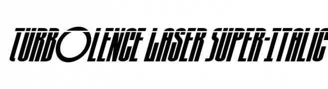 Turb0lence Laser Super-Italic  Frei Schriftart Herunterladen
