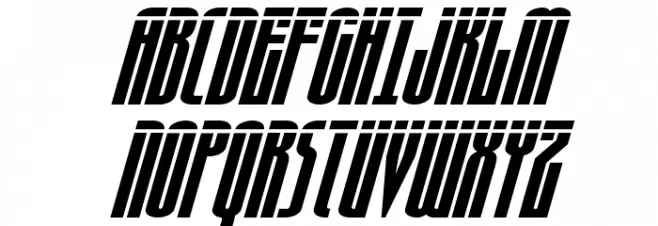 Turb0lence Laser Super-Italic Polices MAJUSCULES
