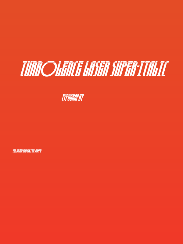 Turb0lence Laser Super-Italic Poster