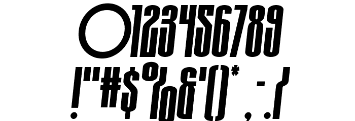 Turb0lence Semi-Italic Font OTHER CHARS