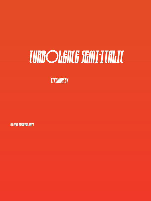 Turb0lence Semi-Italic Poster